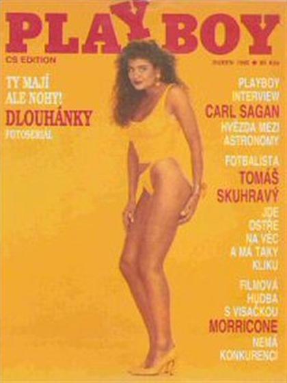 Playboy (Czech Republic) April 1992 magazine back issue Playboy (Czech Republic) magizine back copy Playboy (Czech Republic) magazine April 1992 cover image, with Samantha Dorman on the cover of the m