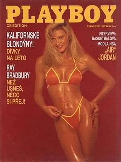 Playboy (Czech Republic) July 1992 magazine back issue Playboy (Czech Republic) magizine back copy Playboy (Czech Republic) magazine July 1992 cover image, with Caprice Bourret on the cover of the ma