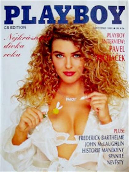 Playboy (Czech Republic) November 1992 magazine back issue Playboy (Czech Republic) magizine back copy Playboy (Czech Republic) magazine November 1992 cover image, with Corinna Harney on the cover of the