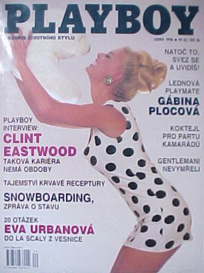 Playboy (Czech Republic) January 1998 magazine back issue Playboy (Czech Republic) magizine back copy Playboy (Czech Republic) magazine January 1998 cover image, with Gábina Plocová on the cover of the 