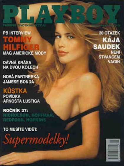 Playboy (Czech Republic) March 1998 magazine back issue Playboy (Czech Republic) magizine back copy Playboy (Czech Republic) magazine March 1998 cover image, with Claudia Schiffer on the cover of the 