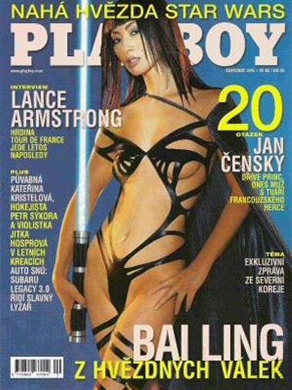 Playboy (Czech Republic) July 2005 magazine back issue Playboy (Czech Republic) magizine back copy Playboy (Czech Republic) magazine July 2005 cover image, with Bai Ling on the cover of the magazine