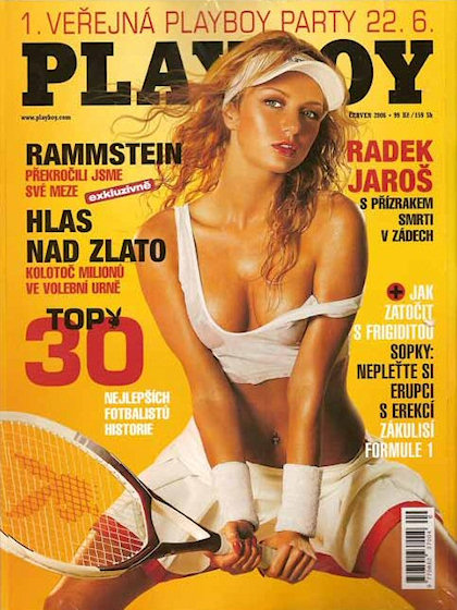 Playboy (Czech Republic) June 2006 magazine back issue Playboy (Czech Republic) magizine back copy Playboy (Czech Republic) magazine June 2006 cover image, with Alena Kalinina on the cover of the mag