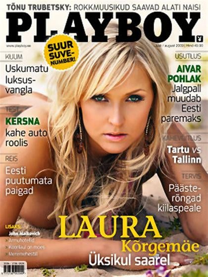 Playboy (Estonia) July 2009 magazine back issue Playboy (Estonia) magizine back copy Playboy (Estonia) magazine July 2009 cover image, with Laura Kõrgemäe on the cover of the magazine