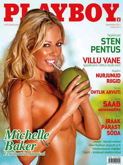 Playboy (Estonia) September 2011 magazine back issue Playboy (Estonia) magizine back copy Playboy (Estonia) magazine September 2011 cover image, with Michelle Baker on the cover of the magaz