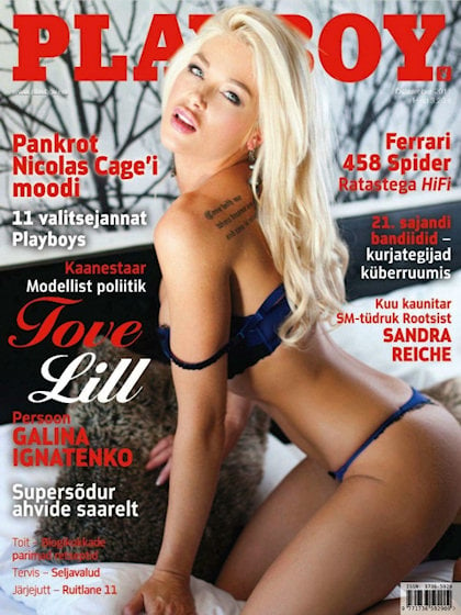 Playboy (Estonia) December 2011 magazine back issue Playboy (Estonia) magizine back copy Playboy (Estonia) magazine December 2011 cover image, with Tove Lill (Tove Løyte) on the cover of th