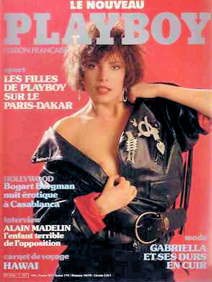 Playboy Francais March 1985 magazine back issue Playboy (France) magizine back copy Playboy Francais magazine March 1985 cover image, with Gabriella Dufwa on the cover of the magazine
