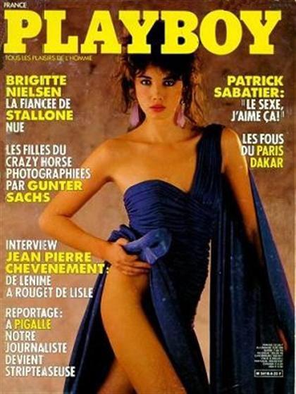 Playboy Francais December 1985 magazine back issue Playboy (France) magizine back copy Playboy Francais magazine December 1985 cover image, with Anouchka de Fontenay on the cover of the m