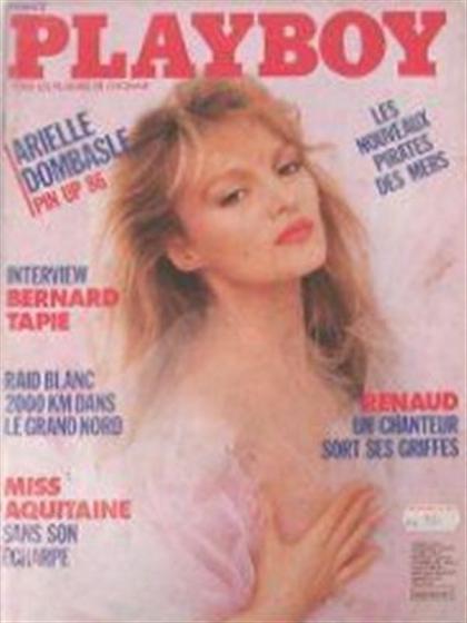 Playboy Francais March 1986 magazine back issue Playboy (France) magizine back copy Playboy Francais magazine March 1986 cover image, with Arielle Dombasle on the cover of the magazine