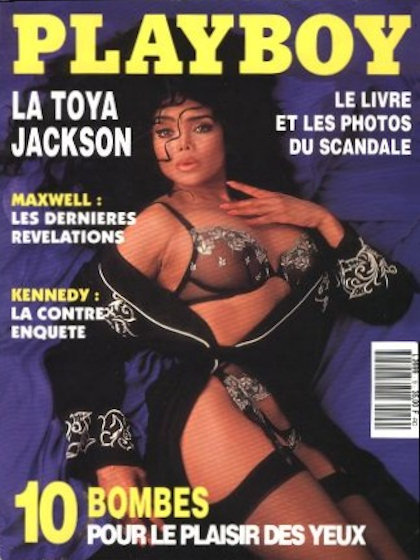 Playboy Francais March 1992 magazine back issue Playboy (France) magizine back copy Playboy Francais magazine March 1992 cover image, with LaToya Jackson on the cover of the magazine