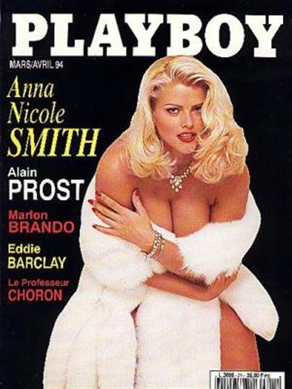 Playboy Francais March 1994 magazine back issue Playboy (France) magizine back copy Playboy Francais magazine March 1994 cover image, with Anna Nicole Smith (Vickie Smith) (Vickie Hoga