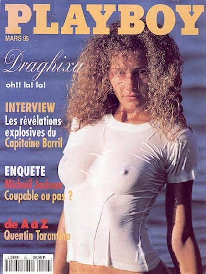 Playboy Francais March 1995 magazine back issue Playboy (France) magizine back copy Playboy Francais magazine March 1995 cover image, with Draghixa Jovanovic on the cover of the magazi