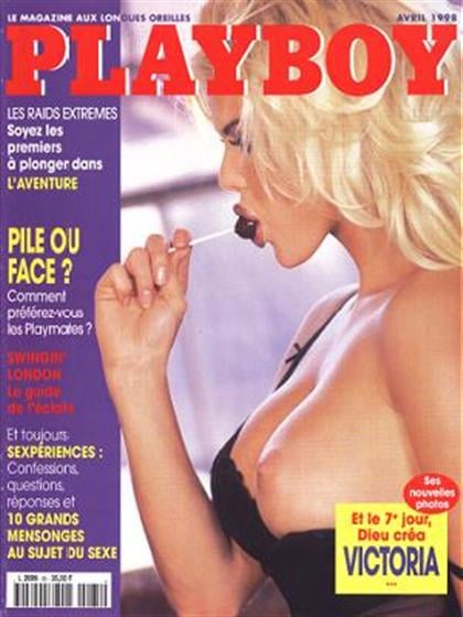 Playboy Francais April 1998 magazine back issue Playboy (France) magizine back copy Playboy Francais magazine April 1998 cover image, with Victoria Silvstedt on the cover of the magazi