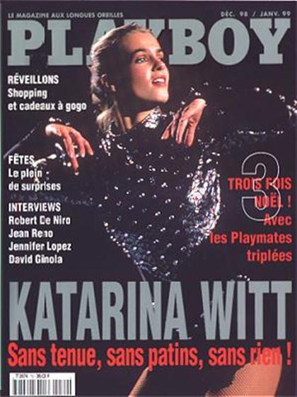 Playboy Francais December 1998 magazine back issue Playboy (France) magizine back copy Playboy Francais magazine December 1998 cover image, with Katarina Witt on the cover of the magazine
