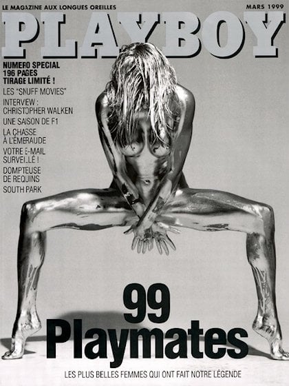 Playboy Francais March 1999 magazine back issue Playboy (France) magizine back copy Playboy Francais magazine March 1999 cover image, with Guido Argentini {Artist} on the cover of the 