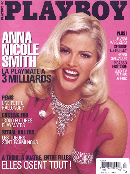 Playboy Francais March 2001 magazine back issue Playboy (France) magizine back copy Playboy Francais magazine March 2001 cover image, with Anna Nicole Smith (Vickie Smith) (Vickie Hoga
