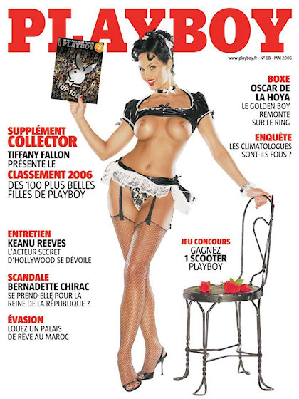 Playboy Francais May 2006 magazine back issue Playboy (France) magizine back copy Playboy Francais magazine May 2006 cover image, with Tiffany Fallon on the cover of the magazine