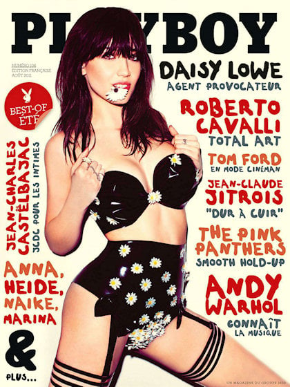 Playboy Francais August 2011 magazine back issue Playboy (France) magizine back copy Playboy Francais magazine August 2011 cover image, with Daisy Lowe on the cover of the magazine