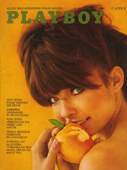 Playboy Germany October 1972 magazine back issue Playboy (Germany) magizine back copy Playboy Germany magazine October 1972 cover image, with Sissy on the cover of the magazine