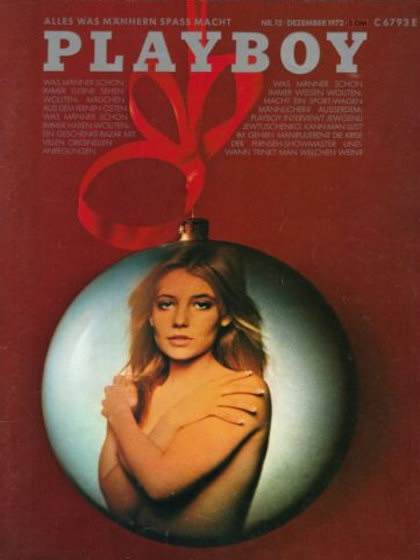 Playboy Germany December 1972 magazine back issue Playboy (Germany) magizine back copy Playboy Germany magazine December 1972 cover image, with Unknown on the cover of the magazine