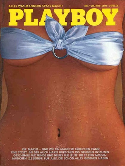 Playboy Germany July 1976 magazine back issue Playboy (Germany) magizine back copy Playboy Germany magazine July 1976 cover image, with Unknown on the cover of the magazine