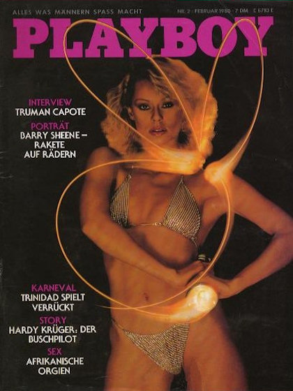 Playboy Germany February 1980 magazine back issue Playboy (Germany) magizine back copy Playboy Germany magazine February 1980 cover image, with Bea Fiedler on the cover of the magazine