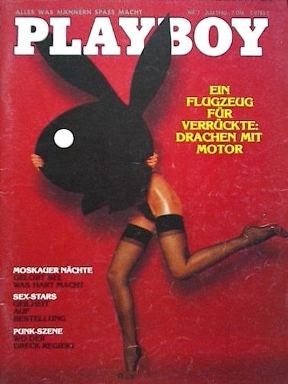 Playboy Germany July 1980 magazine back issue Playboy (Germany) magizine back copy Playboy Germany magazine July 1980 cover image, with Unknown on the cover of the magazine