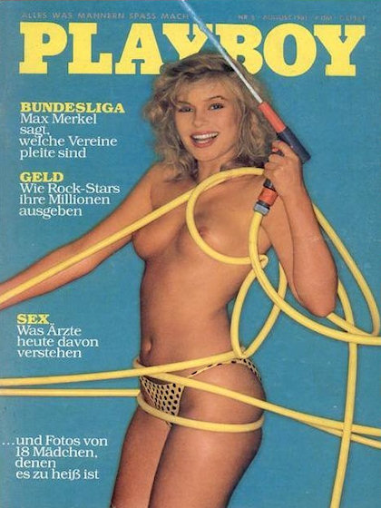 Playboy Germany August 1981 magazine back issue Playboy (Germany) magizine back copy Playboy Germany magazine August 1981 cover image, with Unknown on the cover of the magazine