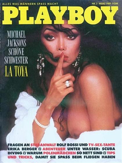 Playboy Germany March 1989 magazine back issue Playboy (Germany) magizine back copy Playboy Germany magazine March 1989 cover image, with LaToya Jackson on the cover of the magazine