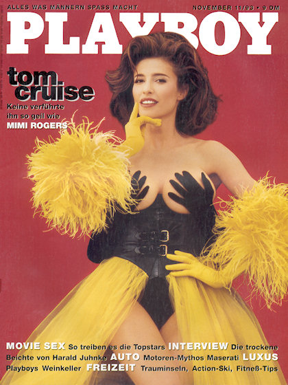 Playboy Germany November 1993 magazine back issue Playboy (Germany) magizine back copy Playboy Germany magazine November 1993 cover image, with Mimi Rogers on the cover of the magazine