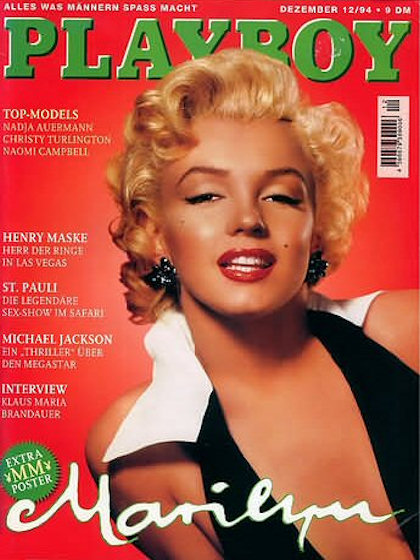 Playboy Germany December 1994 magazine back issue Playboy (Germany) magizine back copy Playboy Germany magazine December 1994 cover image, with Marilyn Monroe on the cover of the magazine