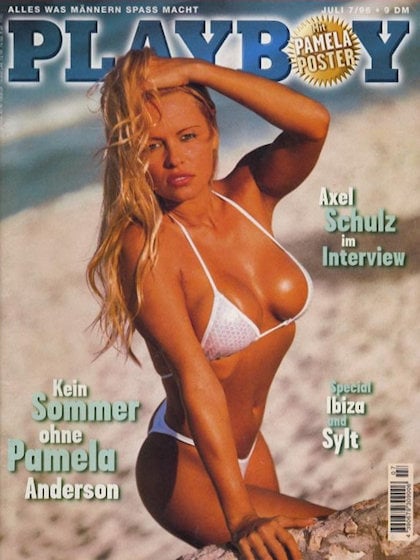 Playboy Germany July 1996 magazine back issue Playboy (Germany) magizine back copy Playboy Germany magazine July 1996 cover image, with Pamela Anderson on the cover of the magazine