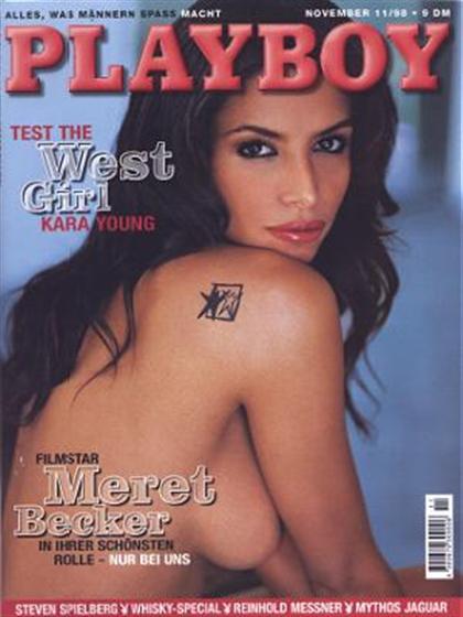 Playboy Germany November 1998 magazine back issue Playboy (Germany) magizine back copy Playboy Germany magazine November 1998 cover image, with Kara Young on the cover of the magazine