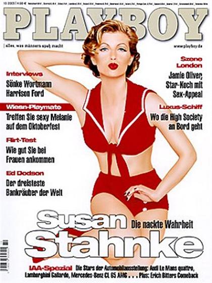 Playboy Germany October 2003 magazine back issue Playboy (Germany) magizine back copy Playboy Germany magazine October 2003 cover image, with Susan Stahnke on the cover of the magazine