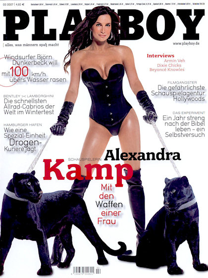Playboy Germany February 2007 magazine back issue Playboy (Germany) magizine back copy Playboy Germany magazine February 2007 cover image, with Alexandra Kamp on the cover of the magazine