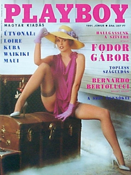 Playboy Hungary June 1991 magazine back issue Playboy (Hungary) magizine back copy Playboy Hungary magazine June 1991 cover image, with Barbara Edwards on the cover of the magazine