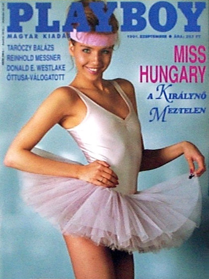 Playboy Hungary September 1991 magazine back issue Playboy (Hungary) magizine back copy Playboy Hungary magazine September 1991 cover image, with Antónia Bálint on the cover of the magazin