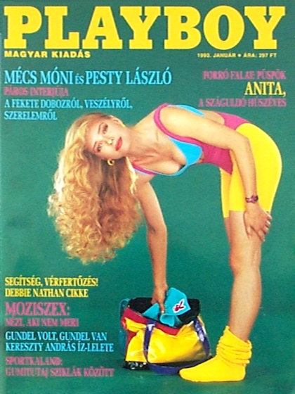 Playboy Hungary January 1993 magazine back issue Playboy (Hungary) magizine back copy Playboy Hungary magazine January 1993 cover image, with Tonja Christensen on the cover of the magazi