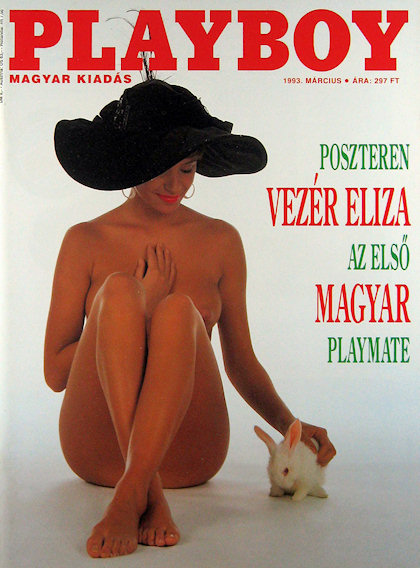 Playboy Hungary March 1993 magazine back issue Playboy (Hungary) magizine back copy Playboy Hungary magazine March 1993 cover image, with Eliza Vezér on the cover of the magazine