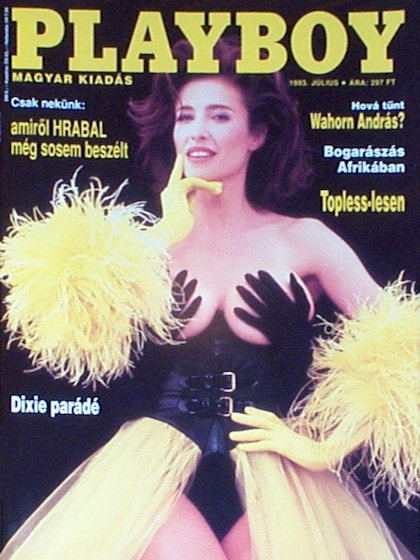 Playboy Hungary July 1993 magazine back issue Playboy (Hungary) magizine back copy Playboy Hungary magazine July 1993 cover image, with Mimi Rogers on the cover of the magazine