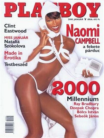Playboy Hungary January 2000 magazine back issue Playboy (Hungary) magizine back copy Playboy Hungary magazine January 2000 cover image, with Naomi Campbell on the cover of the magazine