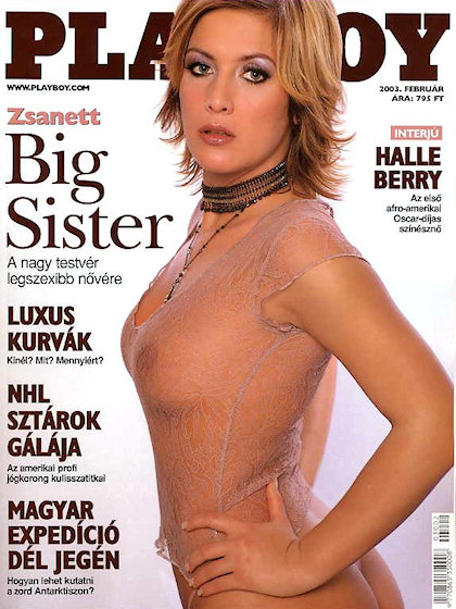 Playboy Hungary February 2003 magazine back issue Playboy (Hungary) magizine back copy Playboy Hungary magazine February 2003 cover image, with Zsanett Horváth on the cover of the magazin