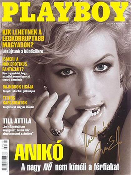 Playboy Hungary May 2004 magazine back issue Playboy (Hungary) magizine back copy Playboy Hungary magazine May 2004 cover image, with Anikó Molnár on the cover of the magazine