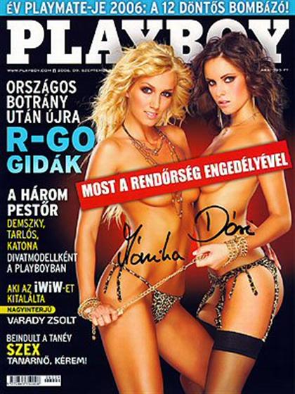 Playboy Hungary September 2006 magazine back issue Playboy (Hungary) magizine back copy Playboy Hungary magazine September 2006 cover image, with Mónika Bezzegh, Dóri Halmai on the cover o