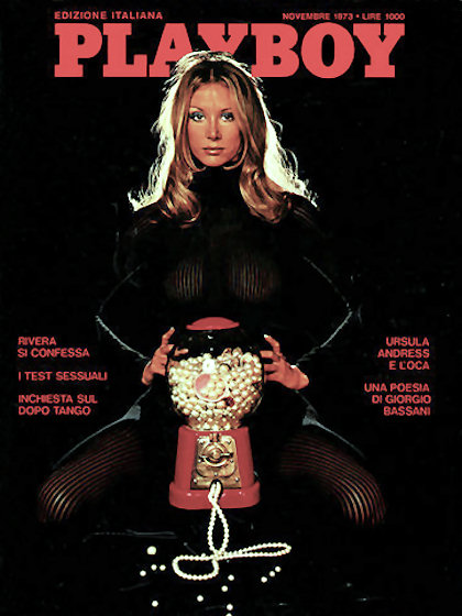 Playboy Italy November 1973 magazine back issue Playboy (Italy) magizine back copy Playboy Italy magazine November 1973 cover image, with Pamela Rawlings on the cover of the magazine