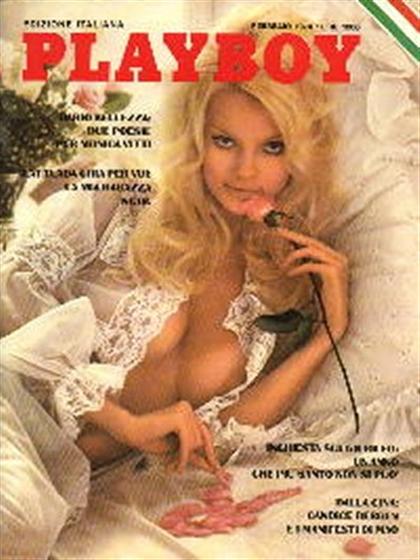 Playboy (Italy) February 1974 magazine back issue Playboy (Italy) magizine back copy Playboy (Italy) magazine February 1974 cover image, with Karen Christy on the cover of the magazine