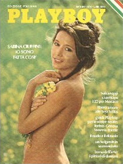 Playboy (Italy) May 1974 magazine back issue Playboy (Italy) magizine back copy Playboy (Italy) magazine May 1974 cover image, with Sabina Ciuffini on the cover of the magazine