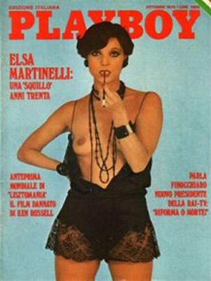Playboy Italy October 1975 magazine back issue Playboy (Italy) magizine back copy Playboy Italy magazine October 1975 cover image, with Elsa Martinelli on the cover of the magazine