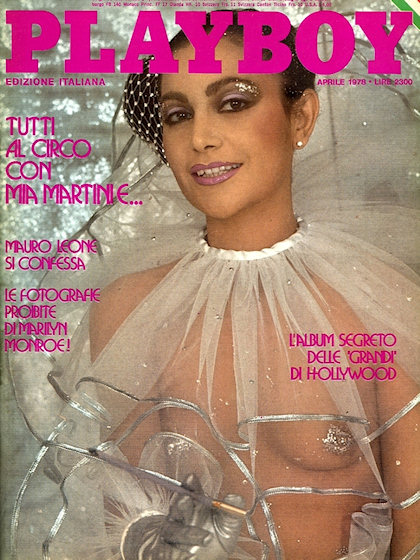 Playboy Italy April 1978 magazine back issue Playboy (Italy) magizine back copy Playboy Italy magazine April 1978 cover image, with Mia Martini on the cover of the magazine