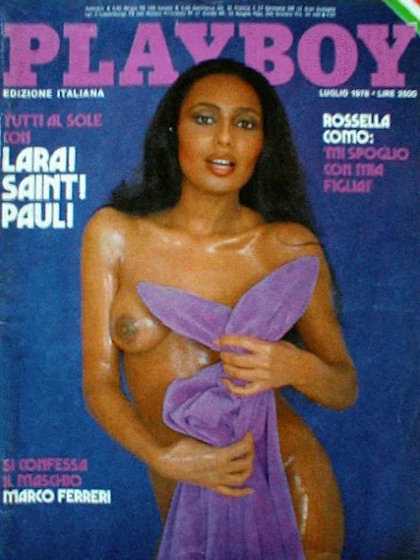 Playboy Italy July 1978 magazine back issue Playboy (Italy) magizine back copy Playboy Italy magazine July 1978 cover image, with Lara St Paul on the cover of the magazine